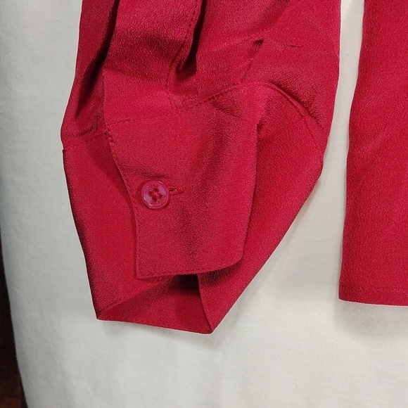 Tommy Bahama 100% silk women's long sleeved button down blouse size large - Picture 7 of 14